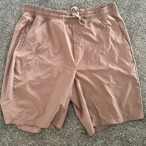 CRZ YOGA 9” Linerless Mineral Brown Gym Shorts